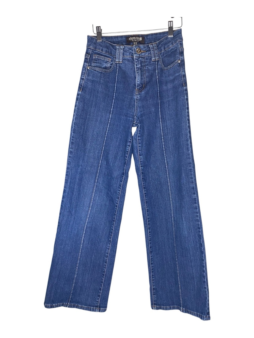 NWOT! Roberto Cavalli Wide-leg HighRise Pintuck Jeans - Size 2 (26)